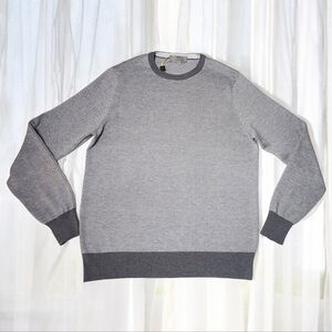 Canali NWT Pullover Crew Neck Sweater Size 50 / US Medium in Gray 100% Cotton